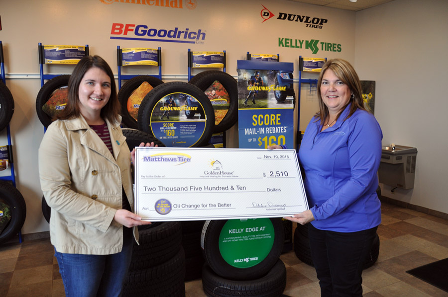 Matthews Tire Check Presentation With Golden House