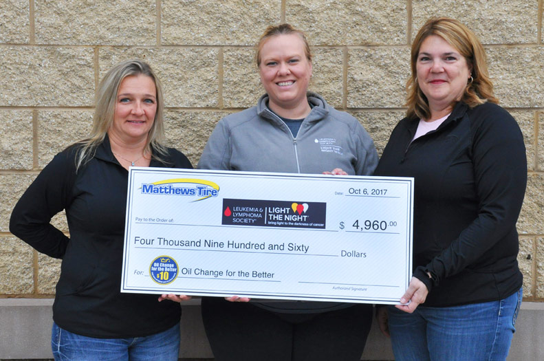 matthews tire donates to light the night event in 2017