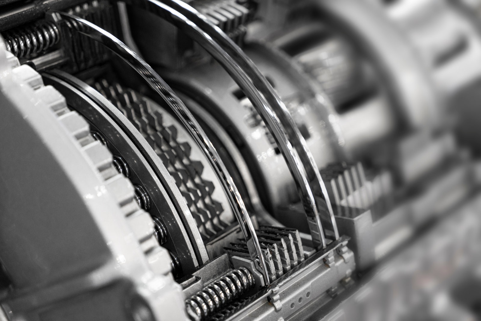 Internal components of an automatic transmission system during repair in Green Bay, WI.