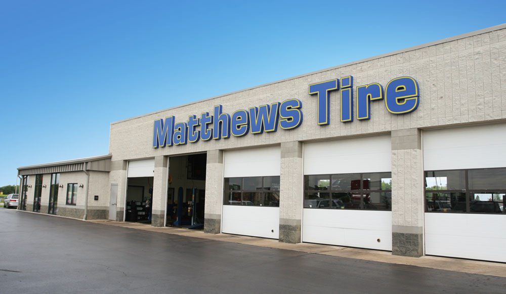 Exterior photo of Matthews Tire Appleton East location