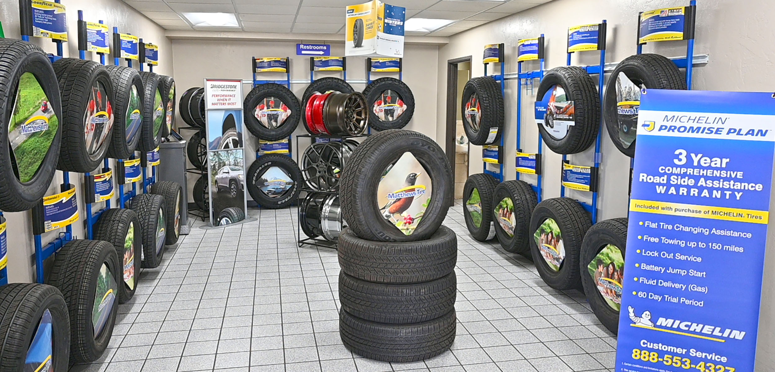 Interior photo of Matthews Tire Appleton location