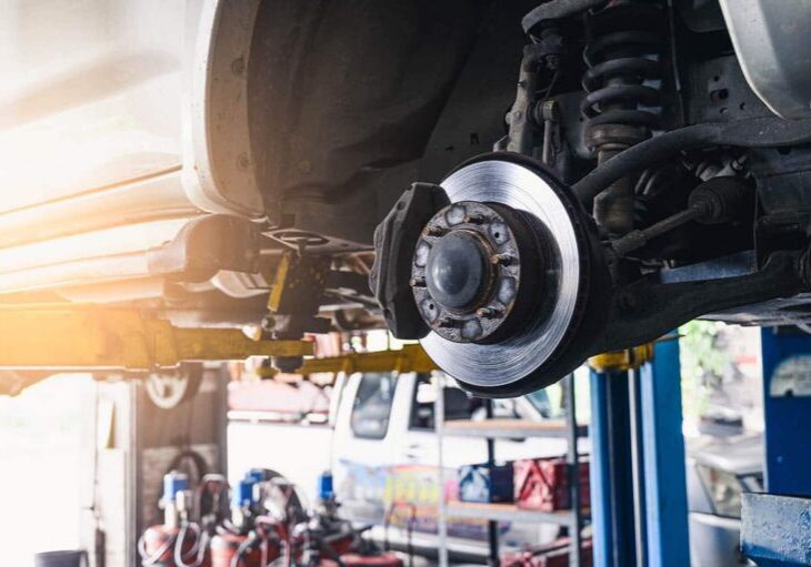 truck-on-lift-during-brake-repair